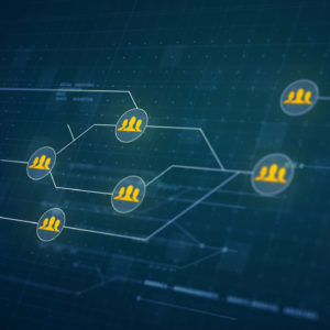 Group of People Network Circuit Board Link Connection Technology